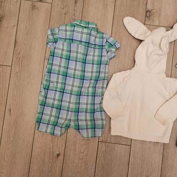 Gymboree - Andy & Evan - 3-6 M - Baby Boy - Summer Easter - Rompers - Sweater - Picture 8 of 10